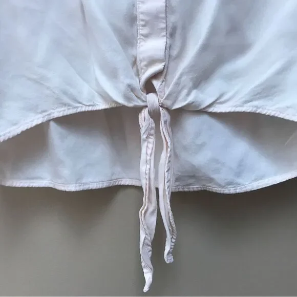 Bella Dahl  Women's Cap Sleeve Tie-Up Front Shirt Button-Up Women's Top (XS) - Picture 5 of 11